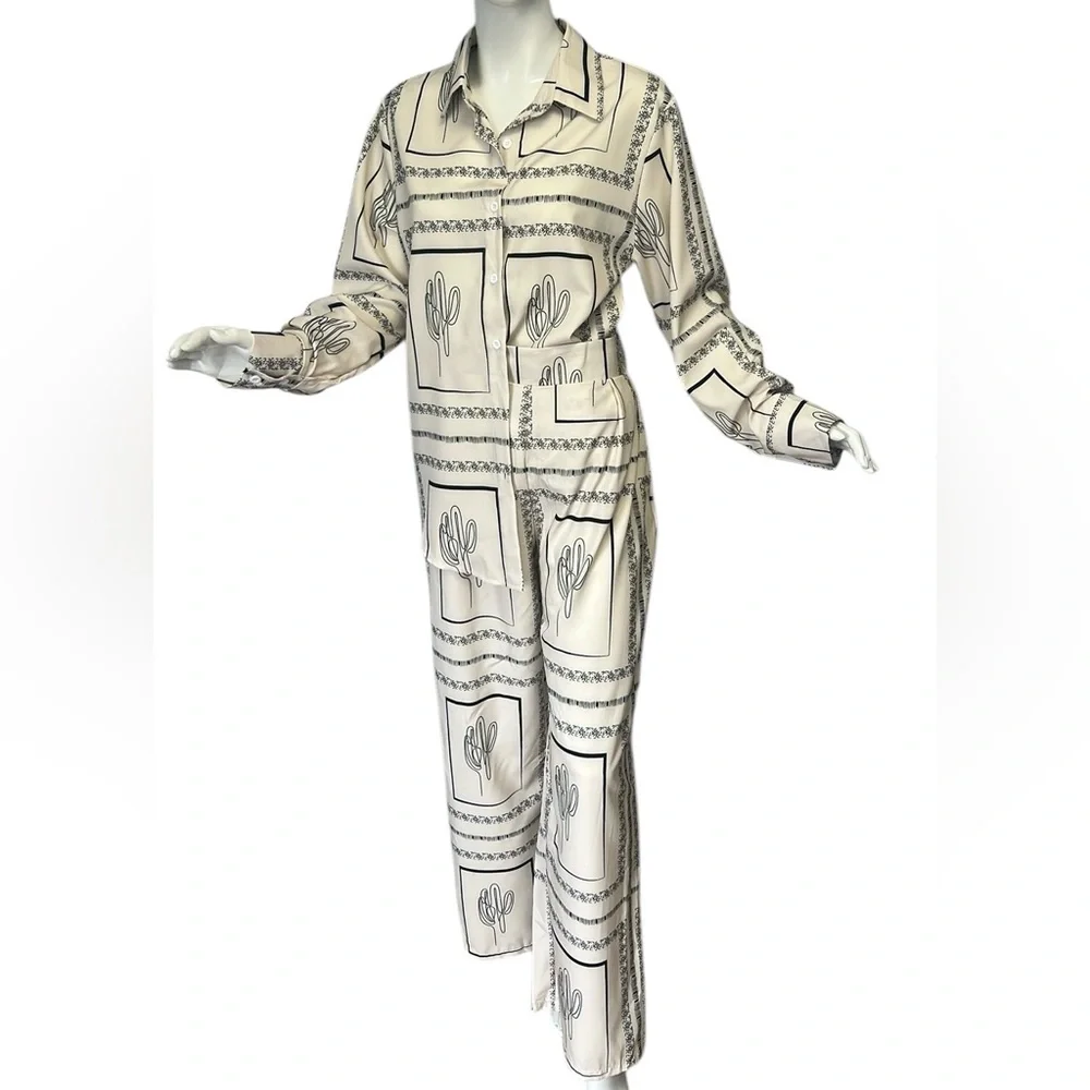 NWT Micas 2 Piece Set Pants and Long Sleeve Bottom Down Top - Picture 6 of 8